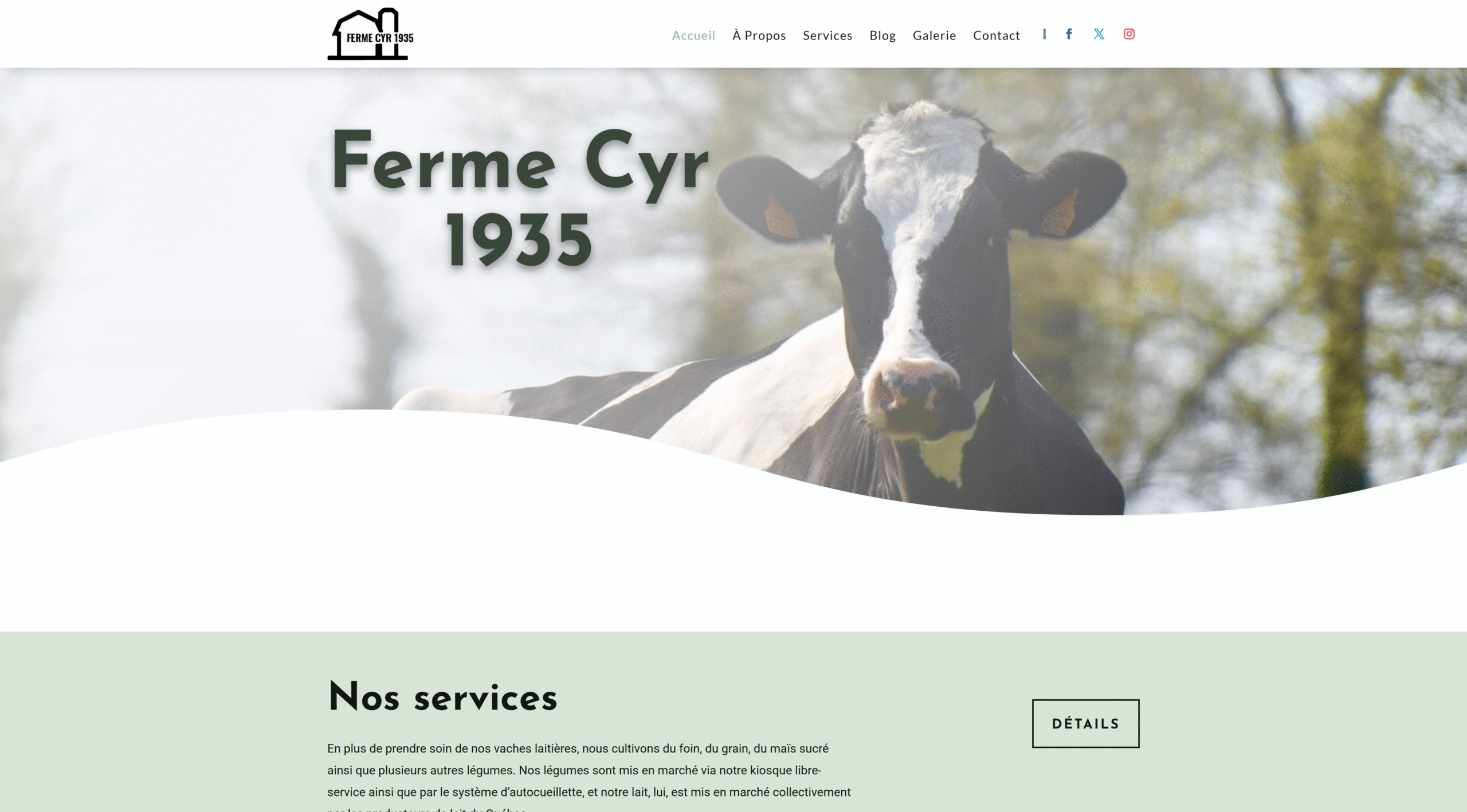 Site Web de ferme