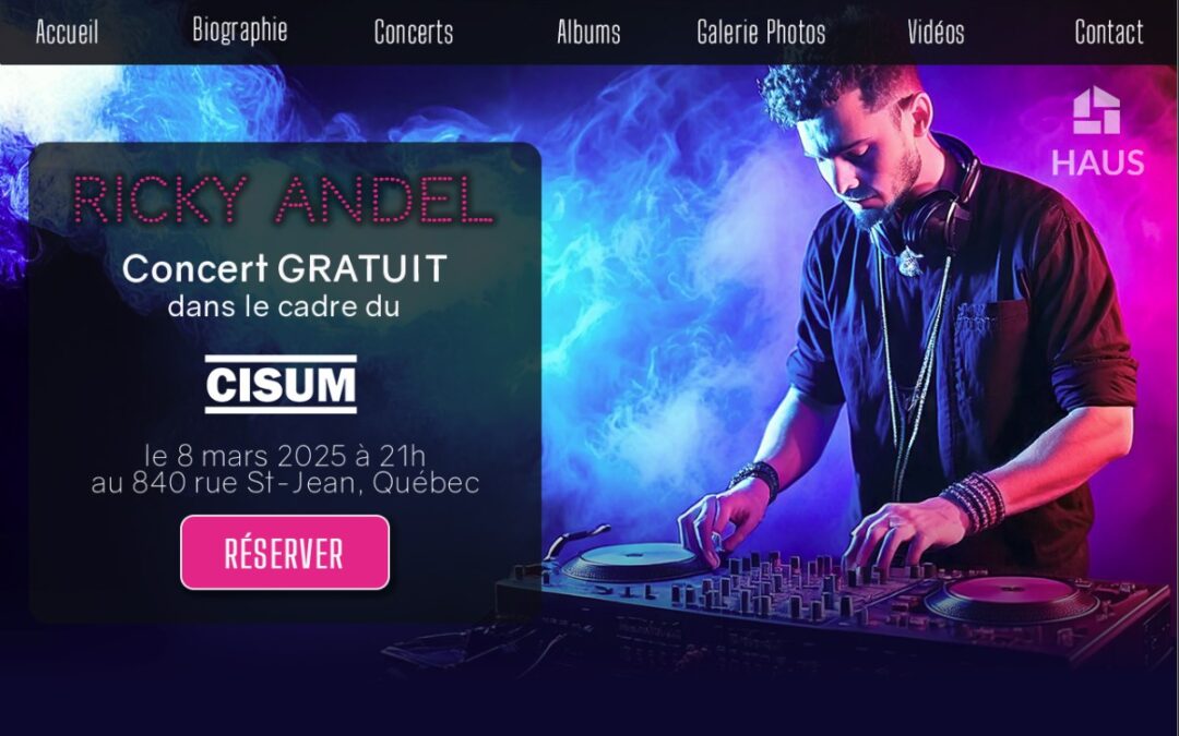 Maquette d&rsquo;évènement musical